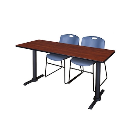 Cain Rectangle Tables > Training Tables > Cain Training Table & Chair Sets, 72 W, 24 L, 29 H, Cherry MTRCT7224CH44BE
